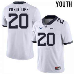 Youth West Virginia Mountaineers NCAA #20 Andrew Wilson-Lamp White Authentic Nike Stitched College Football Jersey NJ15V72WO